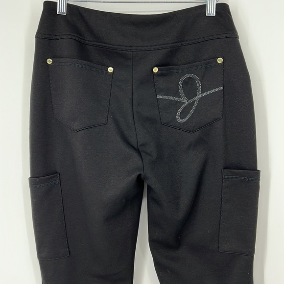 JAANUU Boot cut Goal zipper side pockets black pants SZ M - Picture 5 of 12